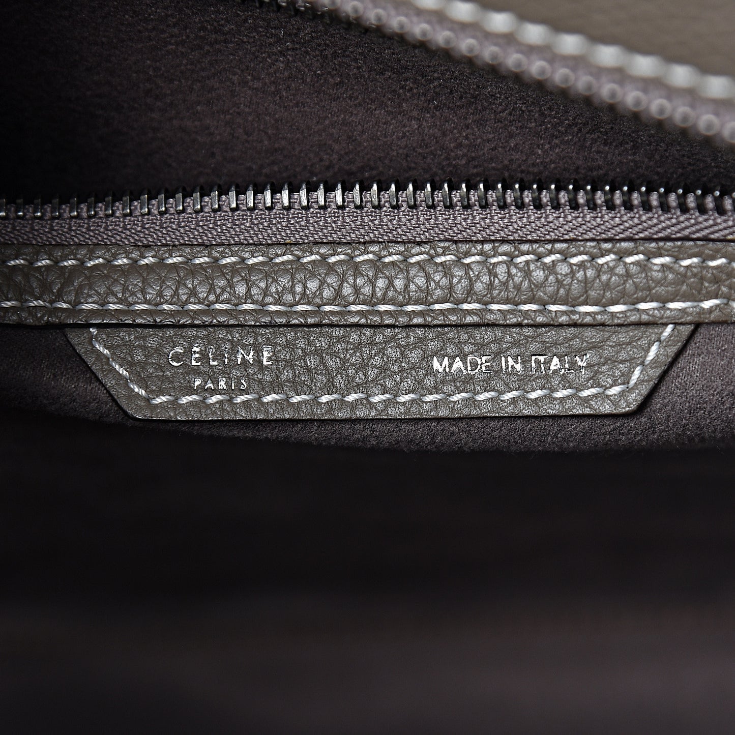 Drummed Calfskin Mini Luggage Souris