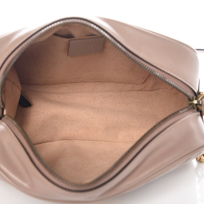 Gucci Calfskin Matelasse Small GG Marmont Chain Shoulder Bag Taupe 5 of 8