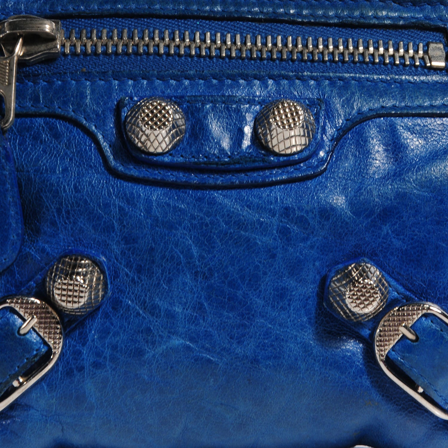 Balenciaga Agneau Giant 12 Silver Hardware Porte-Monnaie Coin Purse Bleu Electric 9 of 11