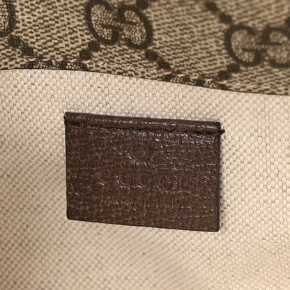 Gucci GG Supreme Monogram Web Small Neo Vintage Double Flap Messenger Bag Beige New Acero 6 of 11