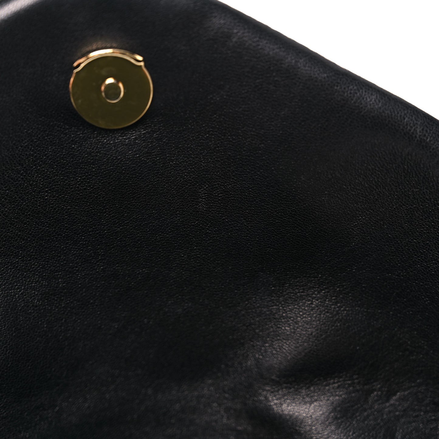 Lambskin Quilted Small Loulou Puffer Monogram Chain Satchel Black
