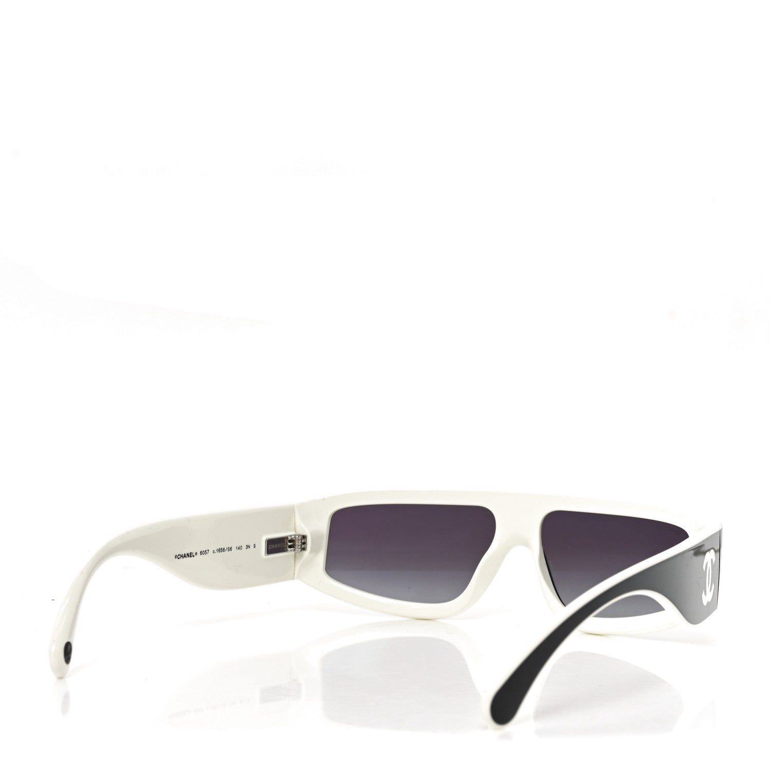 Chanel Acetate Cat Eye Sunglasses 6057 Black White 4 of 7