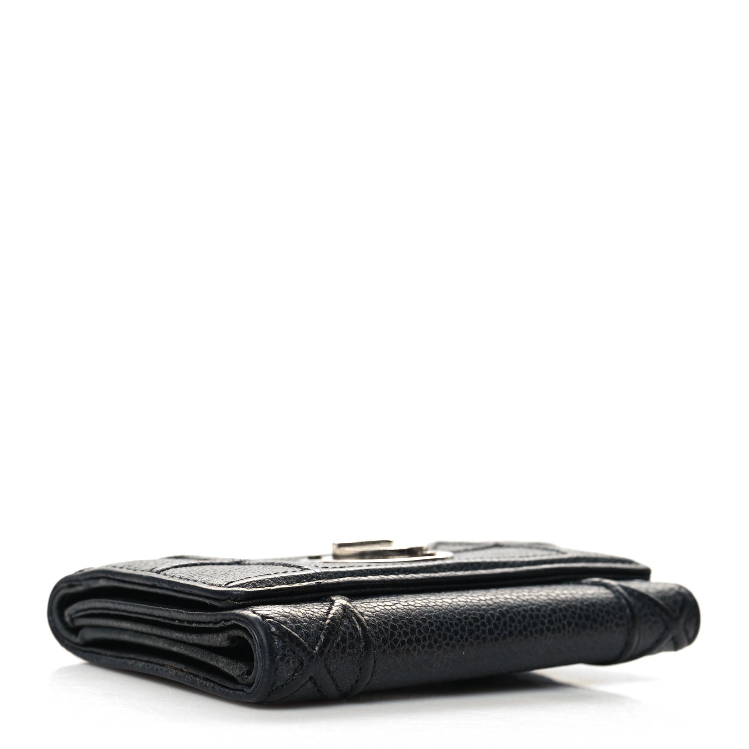 Christian Dior Grained Calfskin Cannage Diorama Elancee Wallet Black 4 of 10
