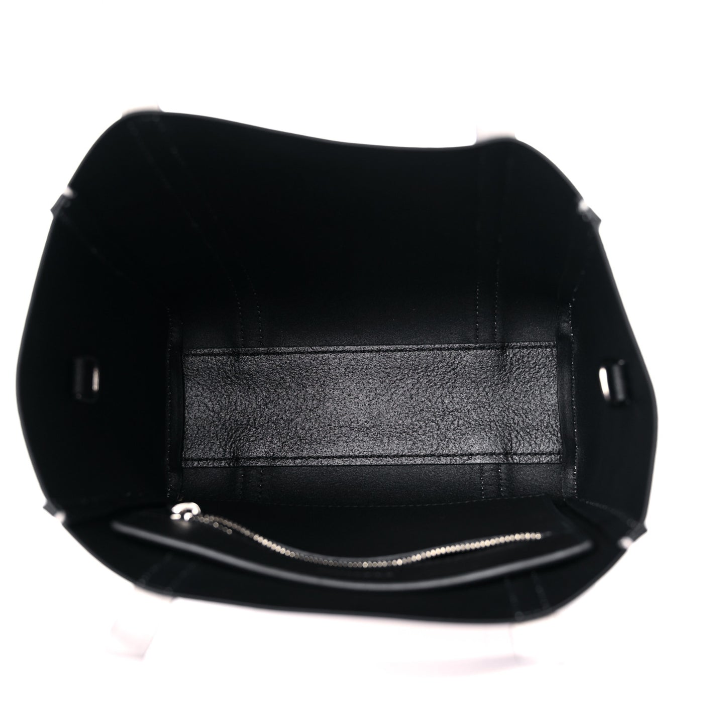 Smooth Calfskin Logo Double Sided XXS Everyday Tote Chalky White Black