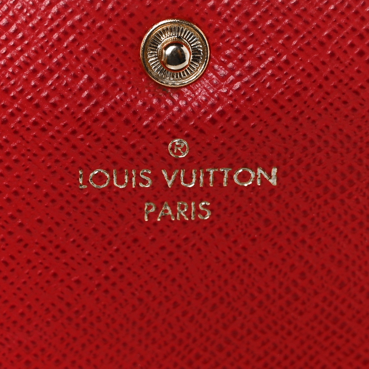 Louis Vuitton Damier Ebene Emilie Wallet Red 7 of 9