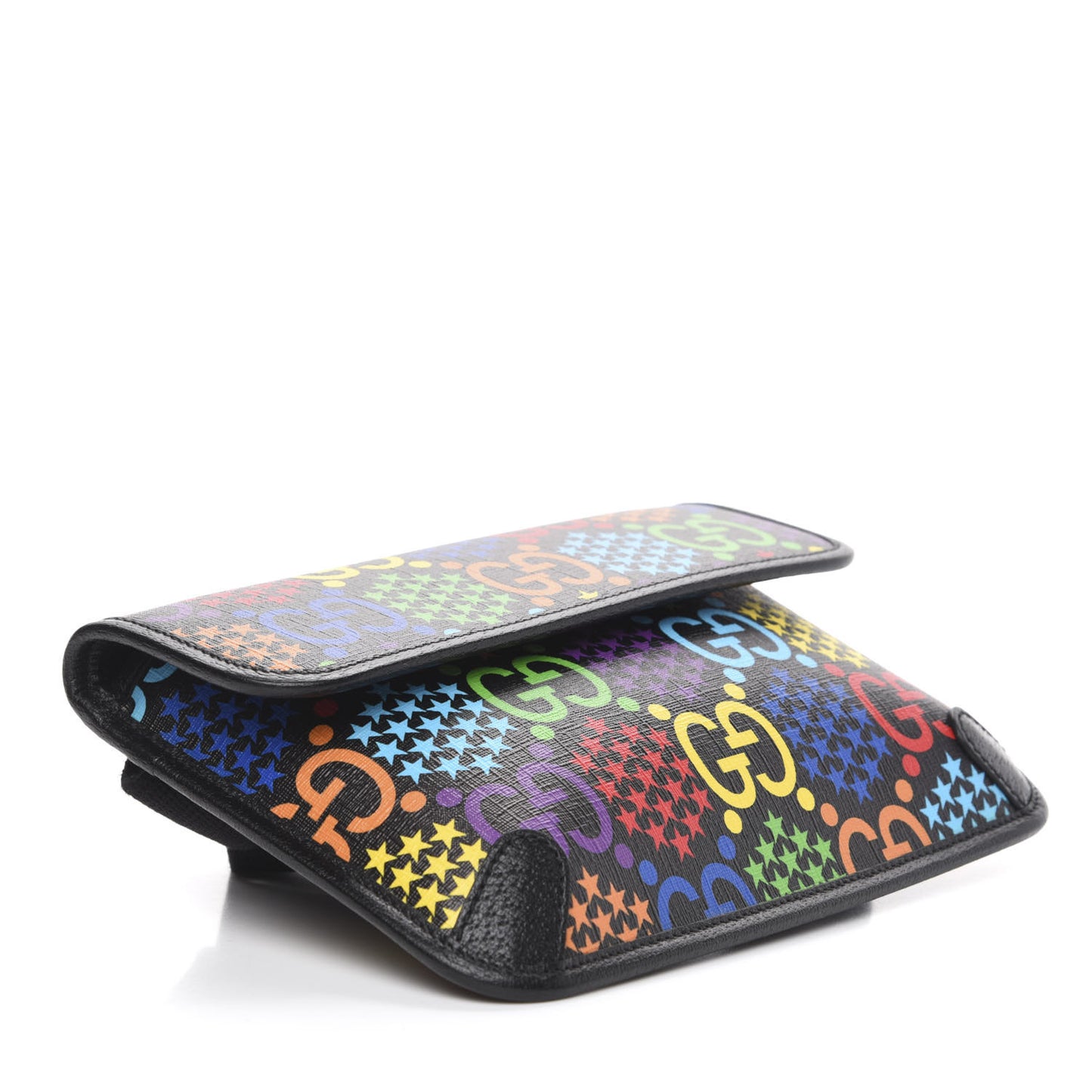 GG Supreme Monogram Psychedelic Slim Belt Bag Black