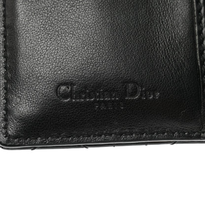 Christian Dior Patent Cannage Small Lady Dior Flap Card Holder Black 6 of 7
