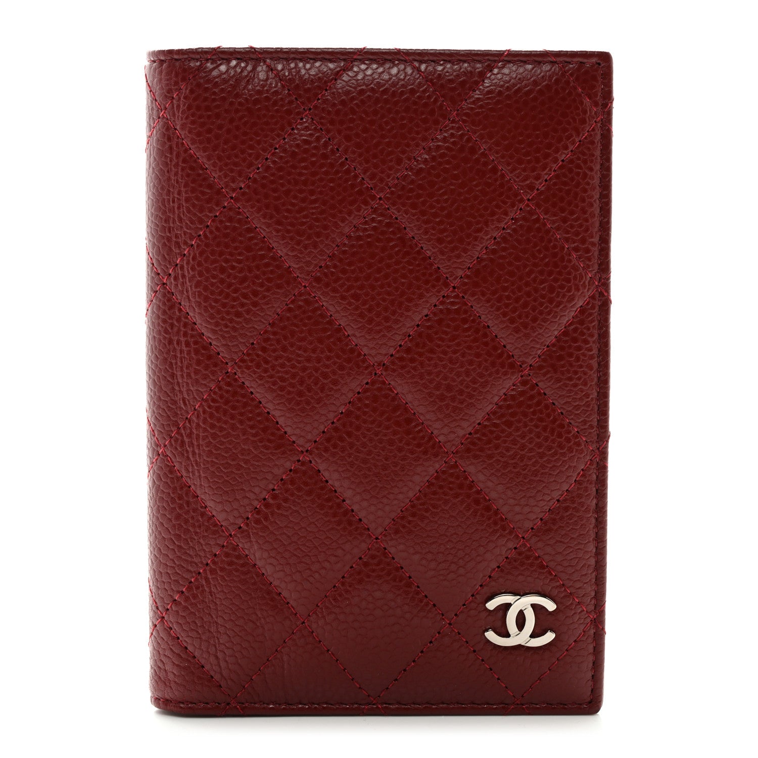 Chanel Caviar Quilted Passport Holder Red 1 of 7