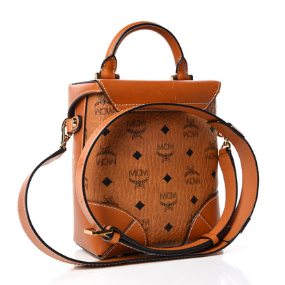 MCM Visetos Small Soft Berlin Crossbody Cognac 3 of 10