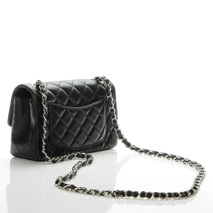 Chanel Lambskin Quilted Mini Rectangular Flap Black 3 of 7
