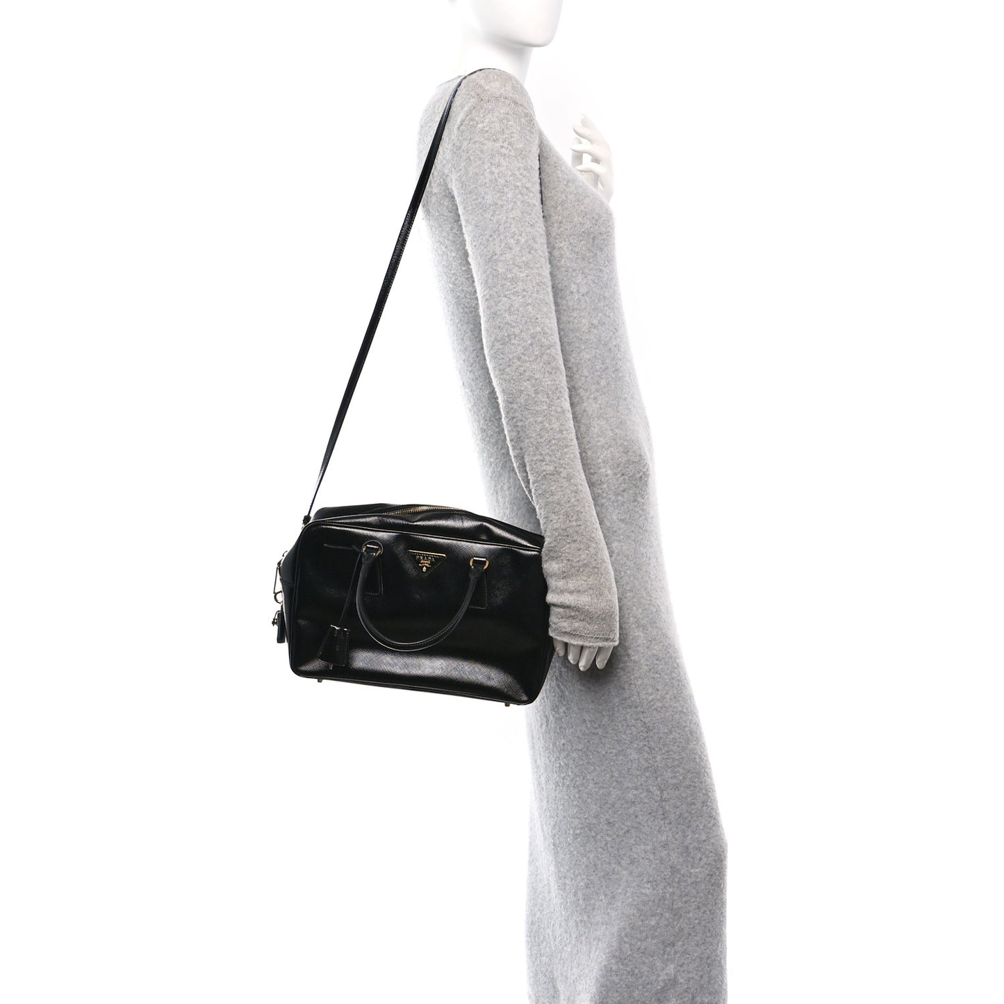 Saffiano Lux Bowler Black
