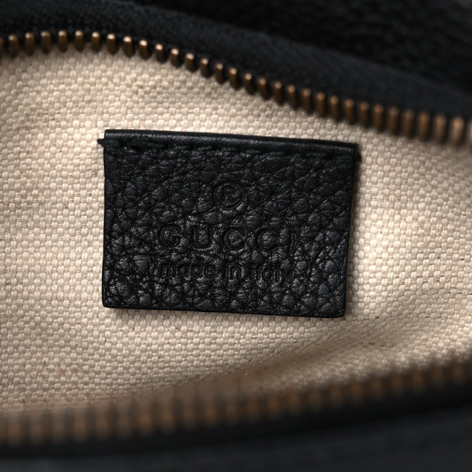 Gucci Grained Calfskin Small Logo Belt Bag Black 6 of 13