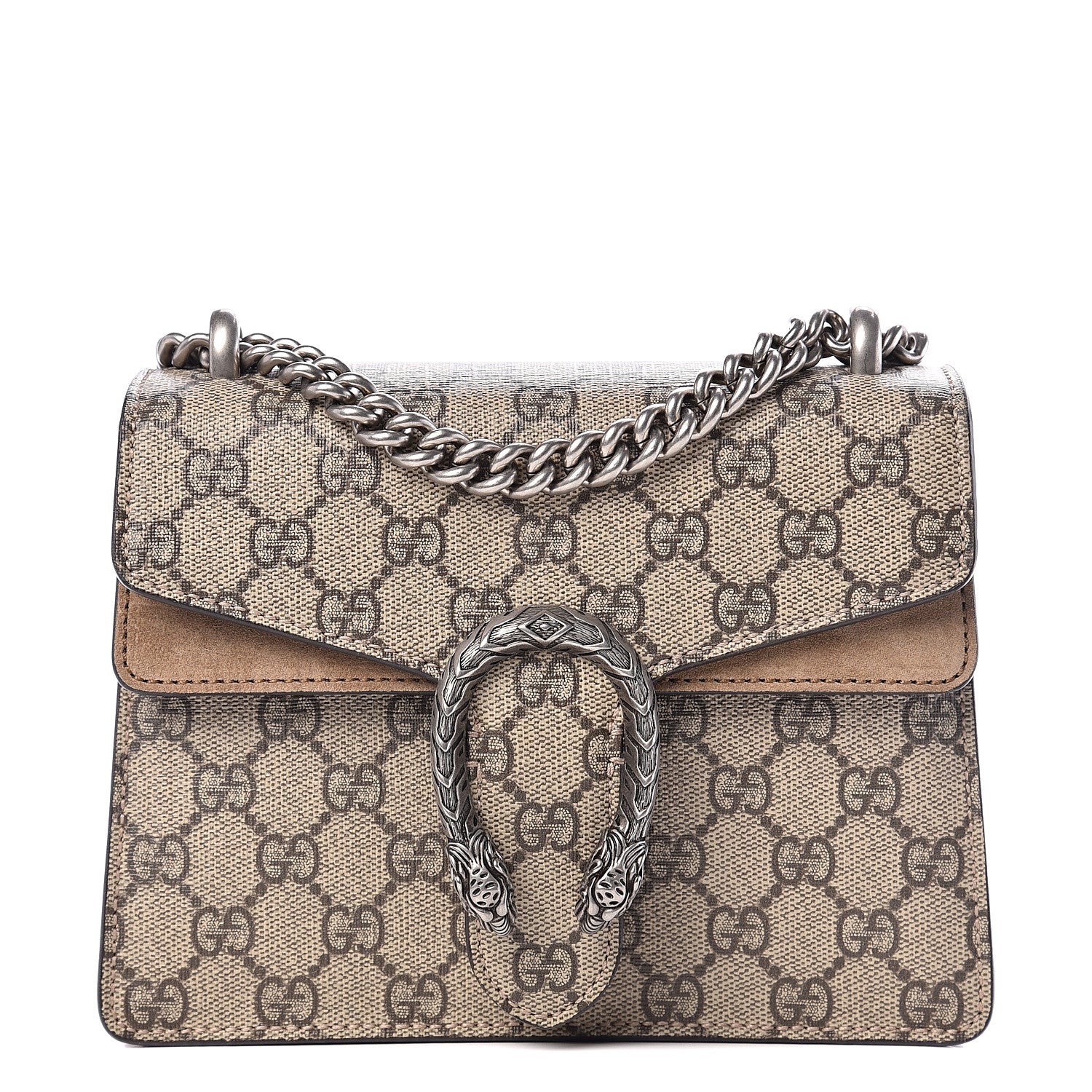 Gucci GG Supreme Monogram Mini Dionysus Shoulder Bag Taupe 1 of 11