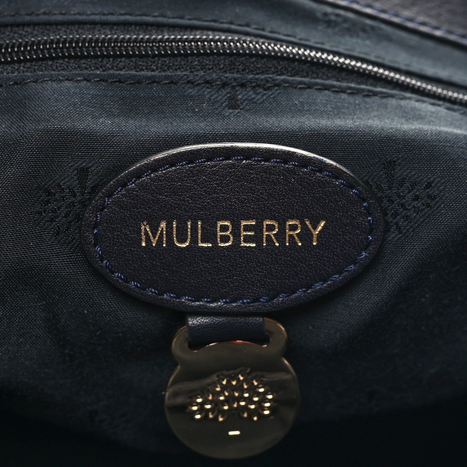 Mulberry Heavy Suede Alexa Tassel Satchel Ink Blue 6 of 10