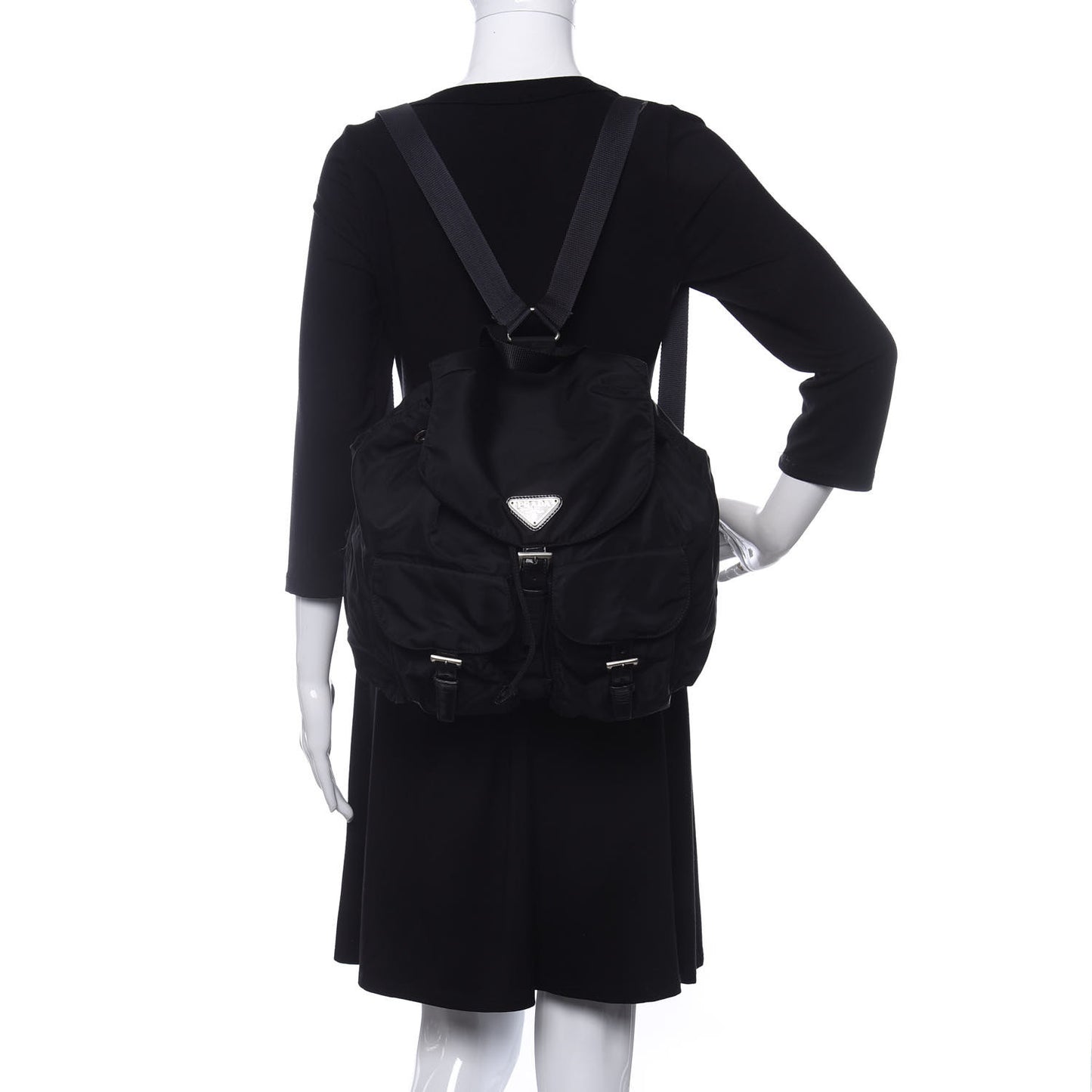 Nylon Vela Large Backpack Black