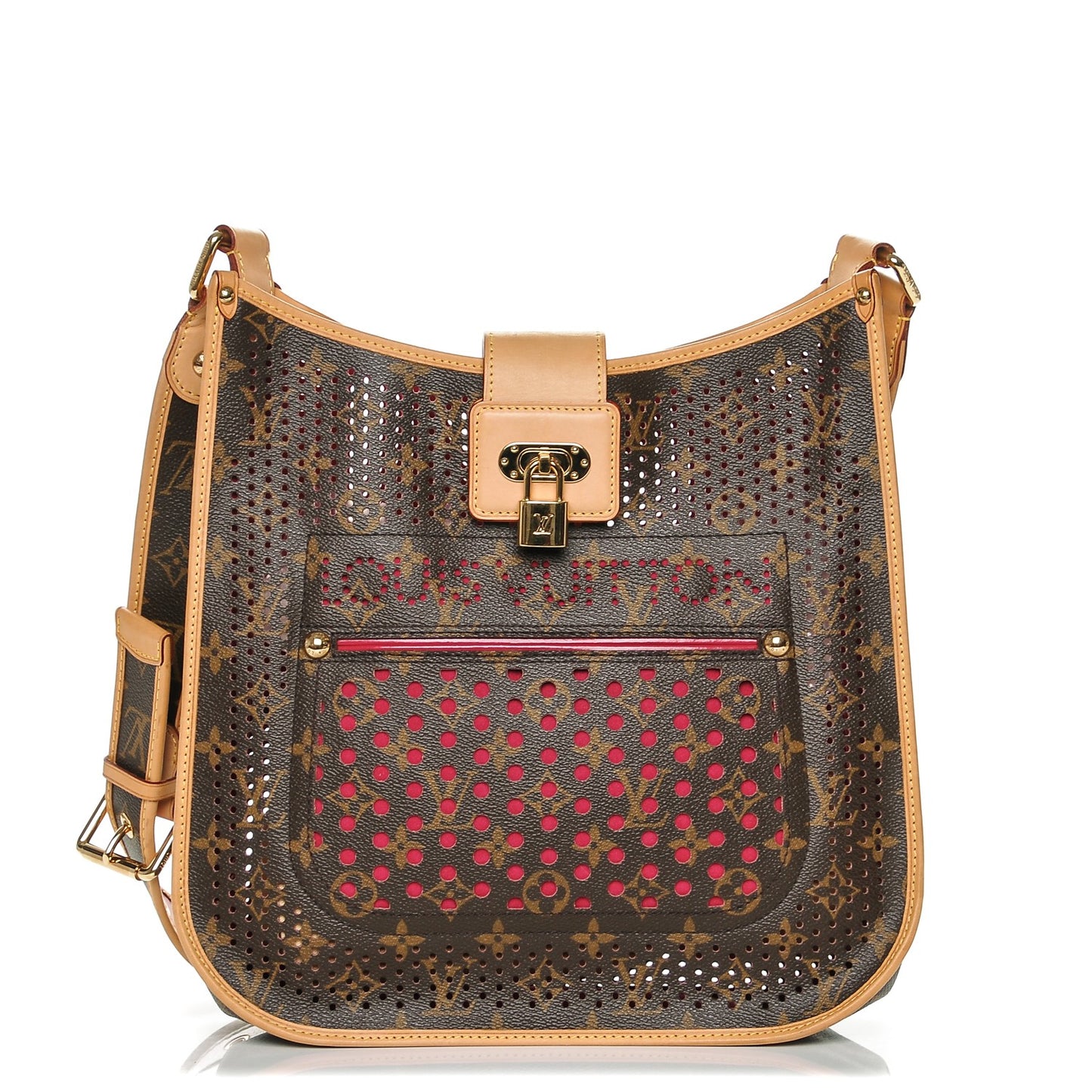 Monogram Perforated Musette Fuchsia