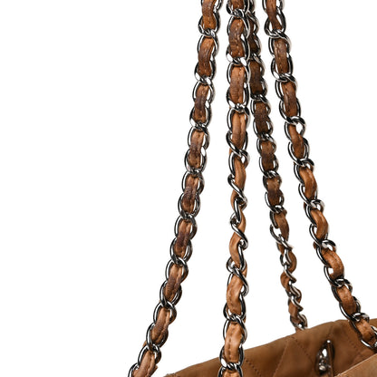 Chanel Calfskin Stitched VIP Medium Shopping Tote Beige Black 12 of 26
