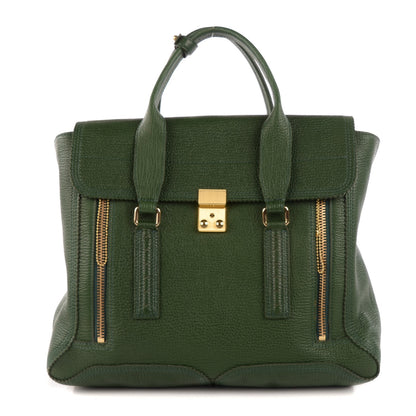 3.1 Phillip Lim 3.1 Textured Calfskin Medium Pashli Satchel Jade 1 of 11