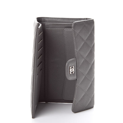 Chanel Caviar Quilted Large Flap Wallet Grey 5 of 12