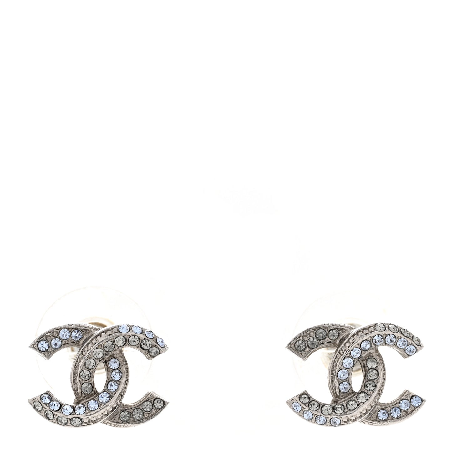 Crystal CC Earrings Silver
