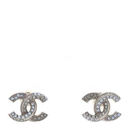 Chanel Crystal CC Earrings Silver 1 of 5