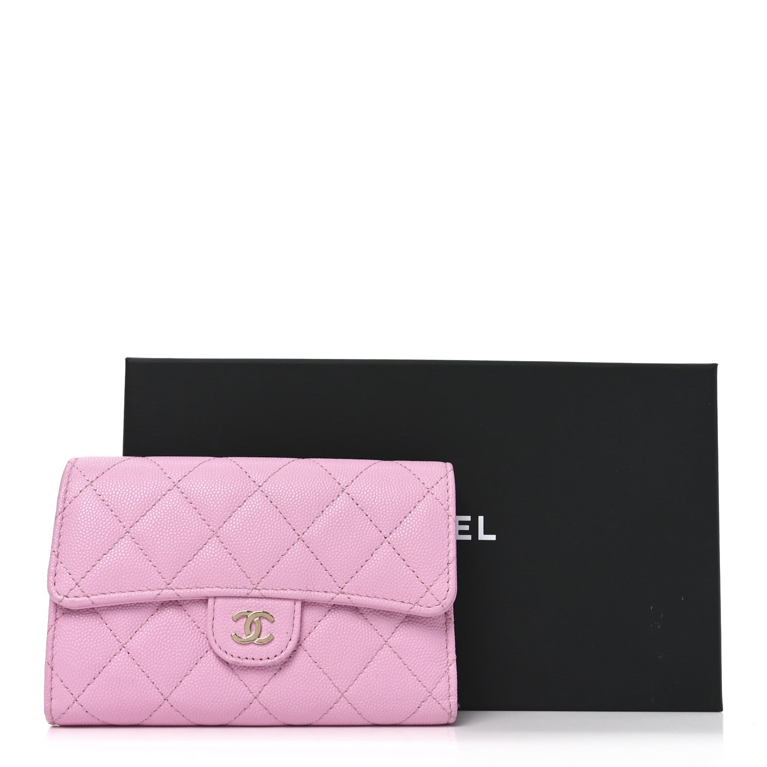 Chanel Caviar Quilted Medium Flap Wallet  Lilac 8 of 8