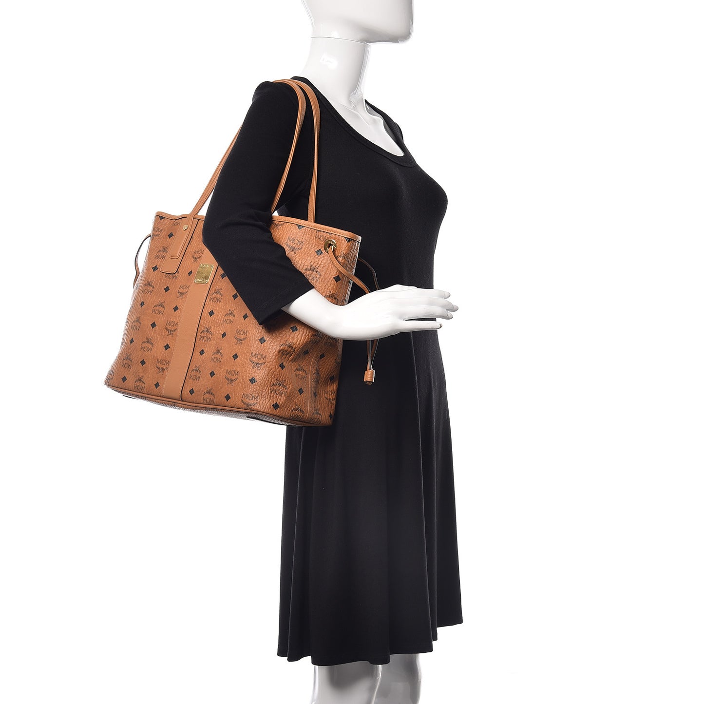 Visetos Medium Liz Reversible Shopper Tote Cognac