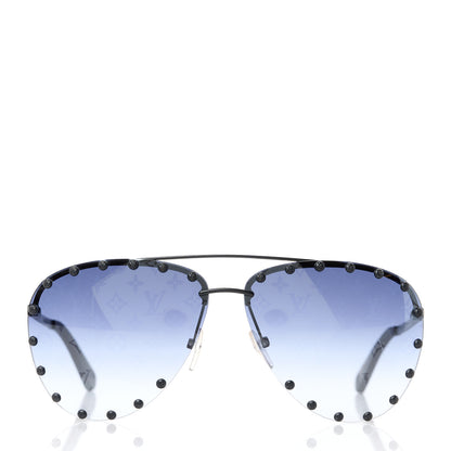 Louis Vuitton Monogram The Party Aviator Sunglasses Z0971U Black 2 of 10