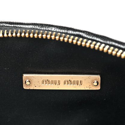 Miu Miu Velvet Matelasse Wristlet Black 6 of 9