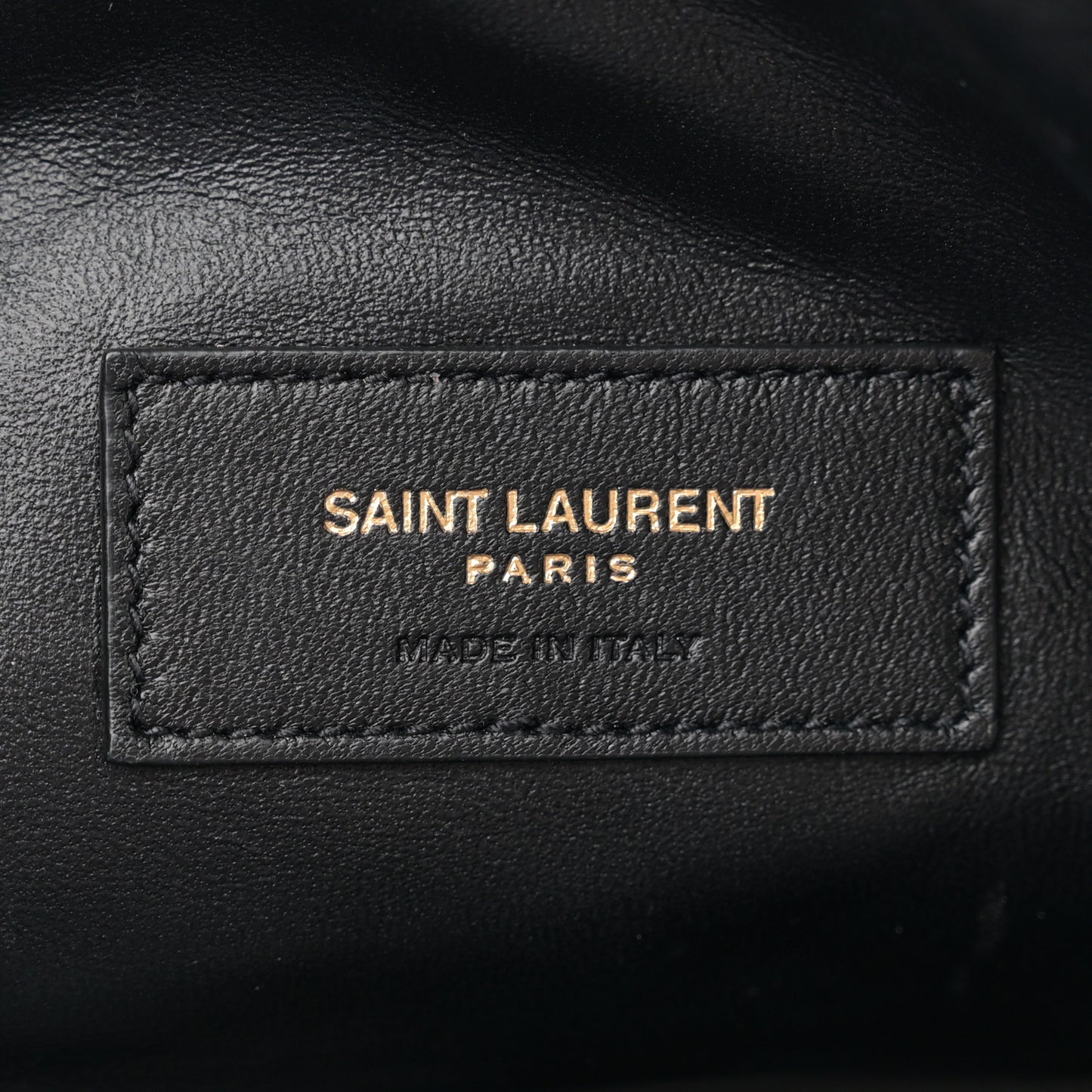 Lambskin Quilted Gaby Zipped Pouch Black