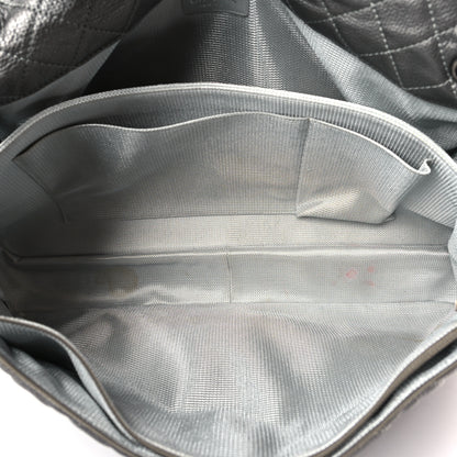Chanel Calfskin Quilted Small XXL Travel Flap Bag Dark Silver 5 of 11