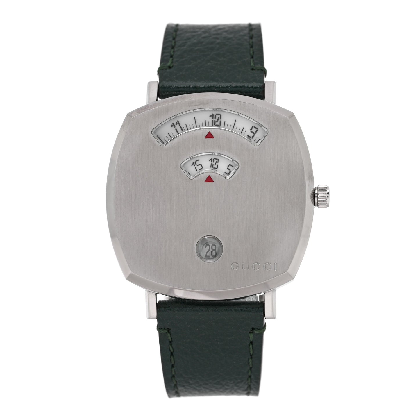Stainless Steel Calfskin 35mm Grip Quartz Watch Green
