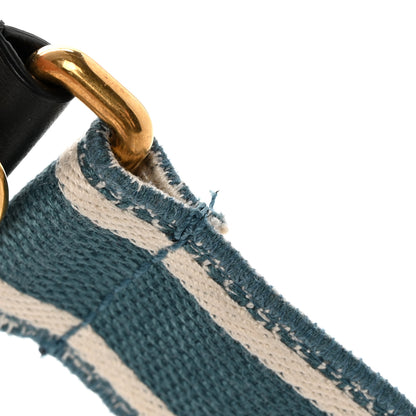 Christian Dior Canvas Embroidered Adjustable Shoulder Strap Deep Ocean 6 of 6