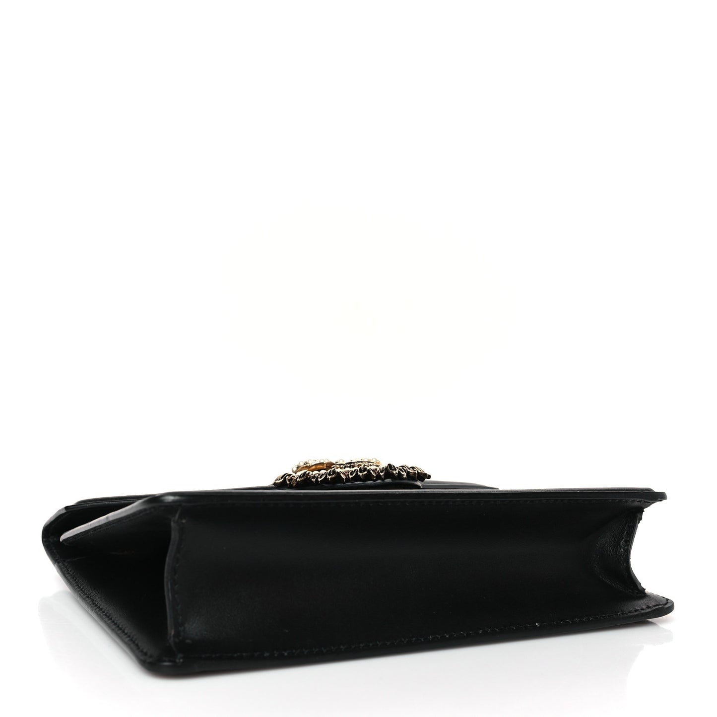 Smooth Calfskin Mini Devotion Envelope Bag Black