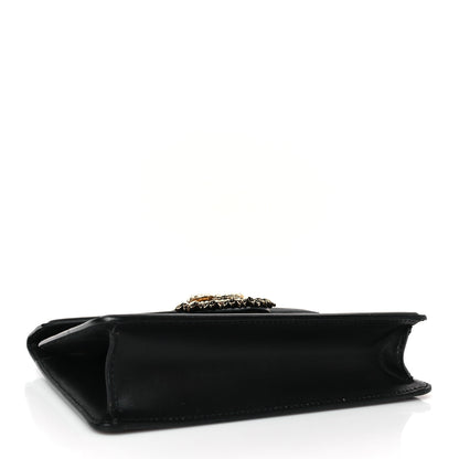 Dolce & Gabbana Smooth Calfskin Mini Devotion Envelope Bag Black 4 of 9