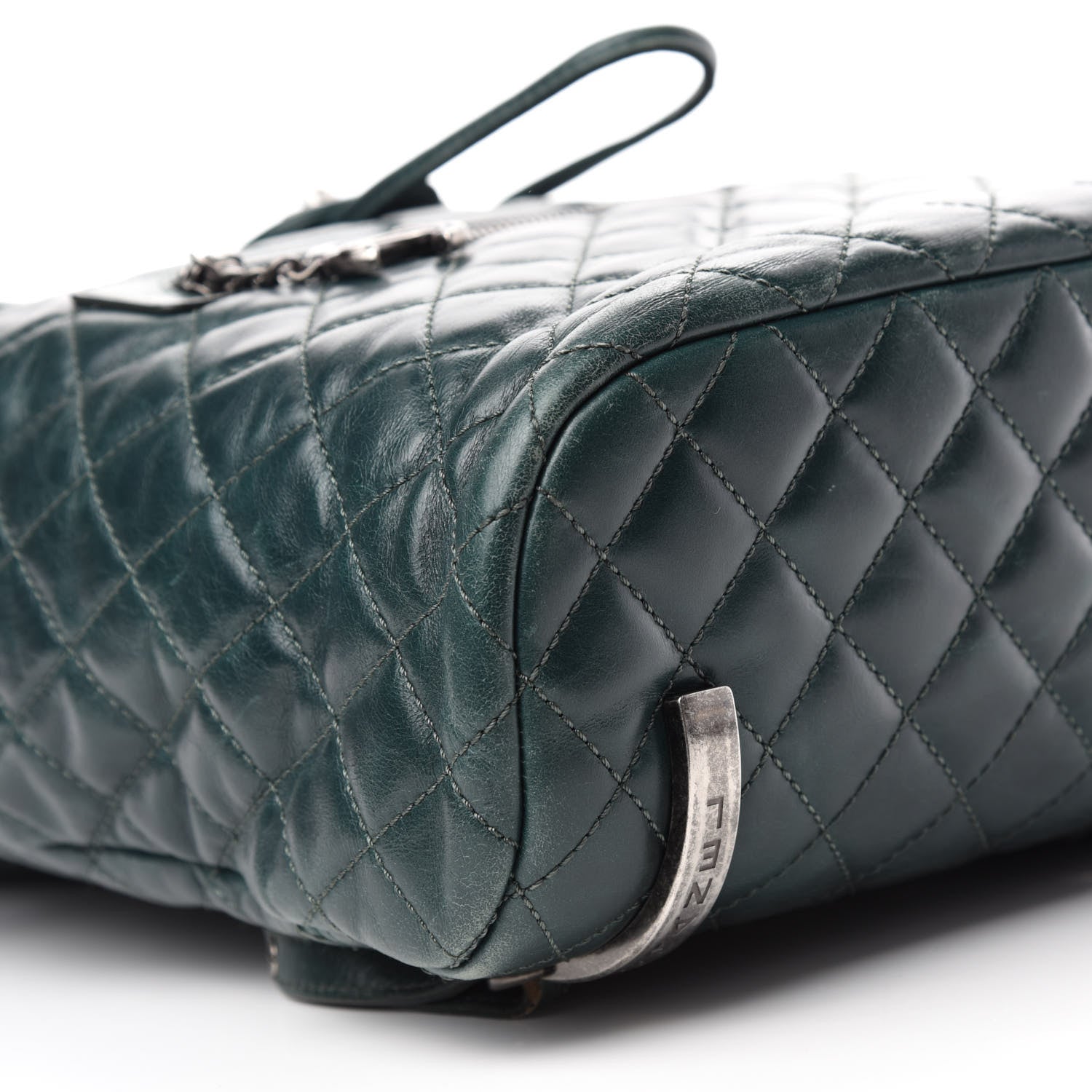 Chanel Calfskin Quilted Large Salzburg Mountain Backpack Dark Green 6 of 13