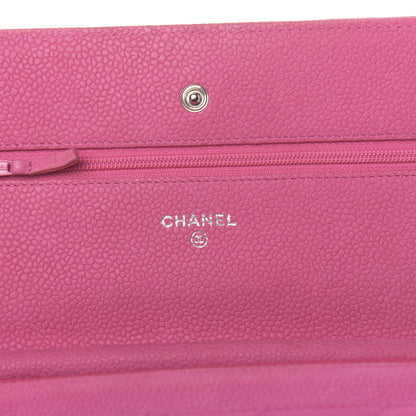 Chanel Iridescent Caviar Quilted Wallet on Chain WOC Pink 6 of 15