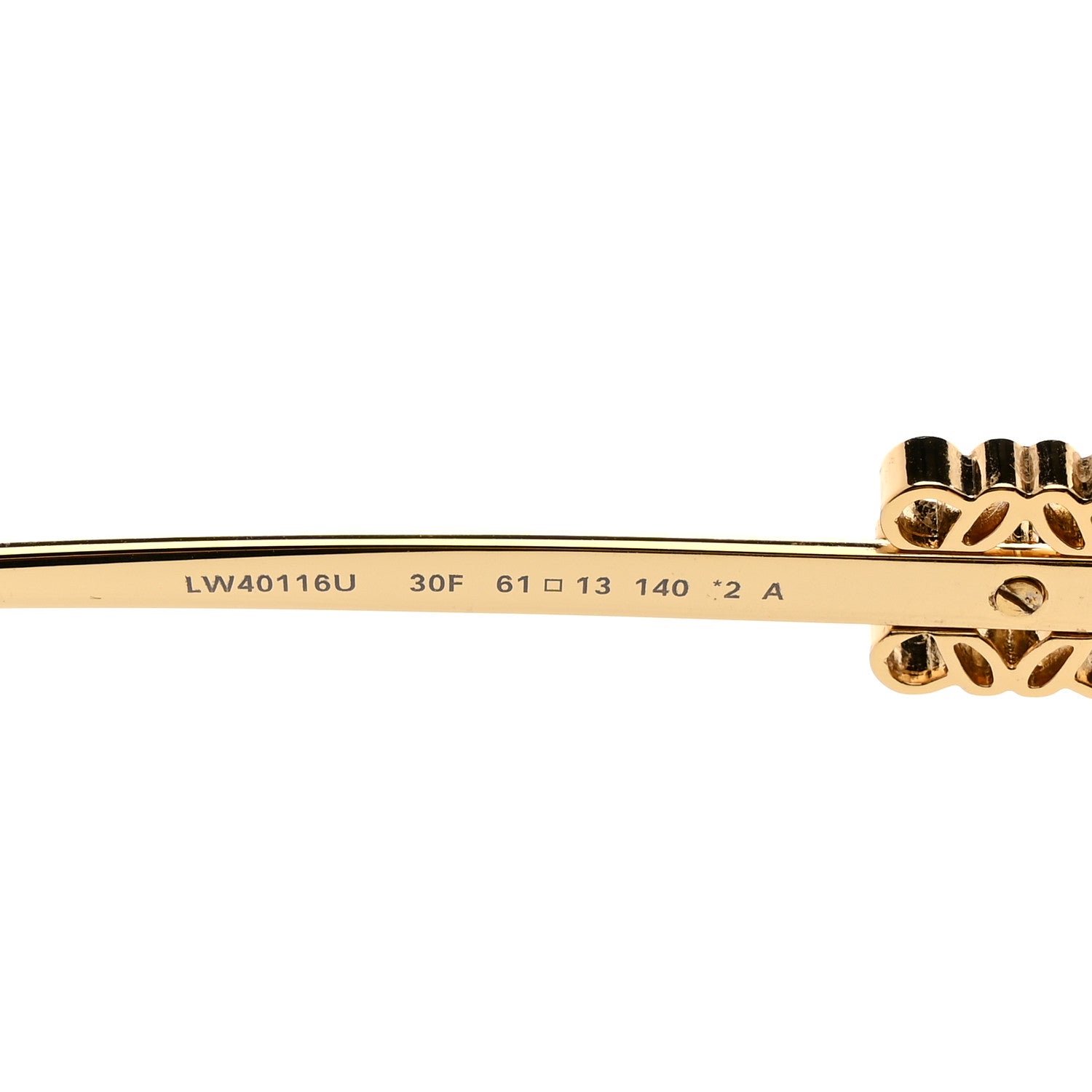 Loewe Metal Anagram Aviator Sunglasses LW40116U Gold 5 of 7