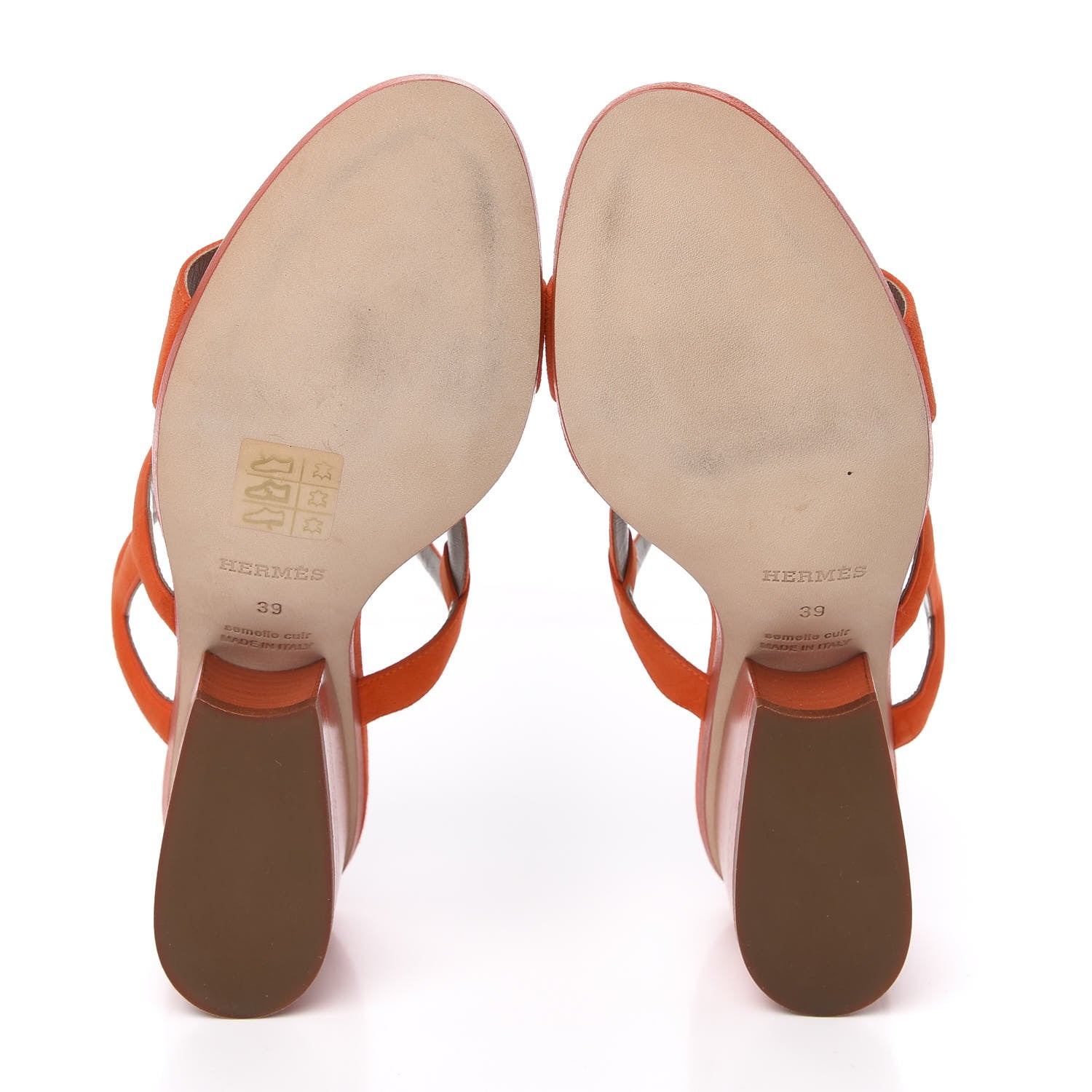Hermes Suede Goatskin Peace Sandals 39 5 of 10