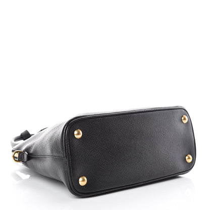 Prada Saffiano Cuir Bauletto Nero Black 4 of 10
