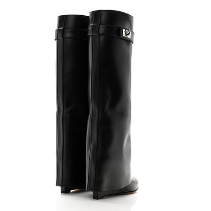 Givenchy Calfskin Shark Lock Pant Boots 37.5 Black 4 of 9