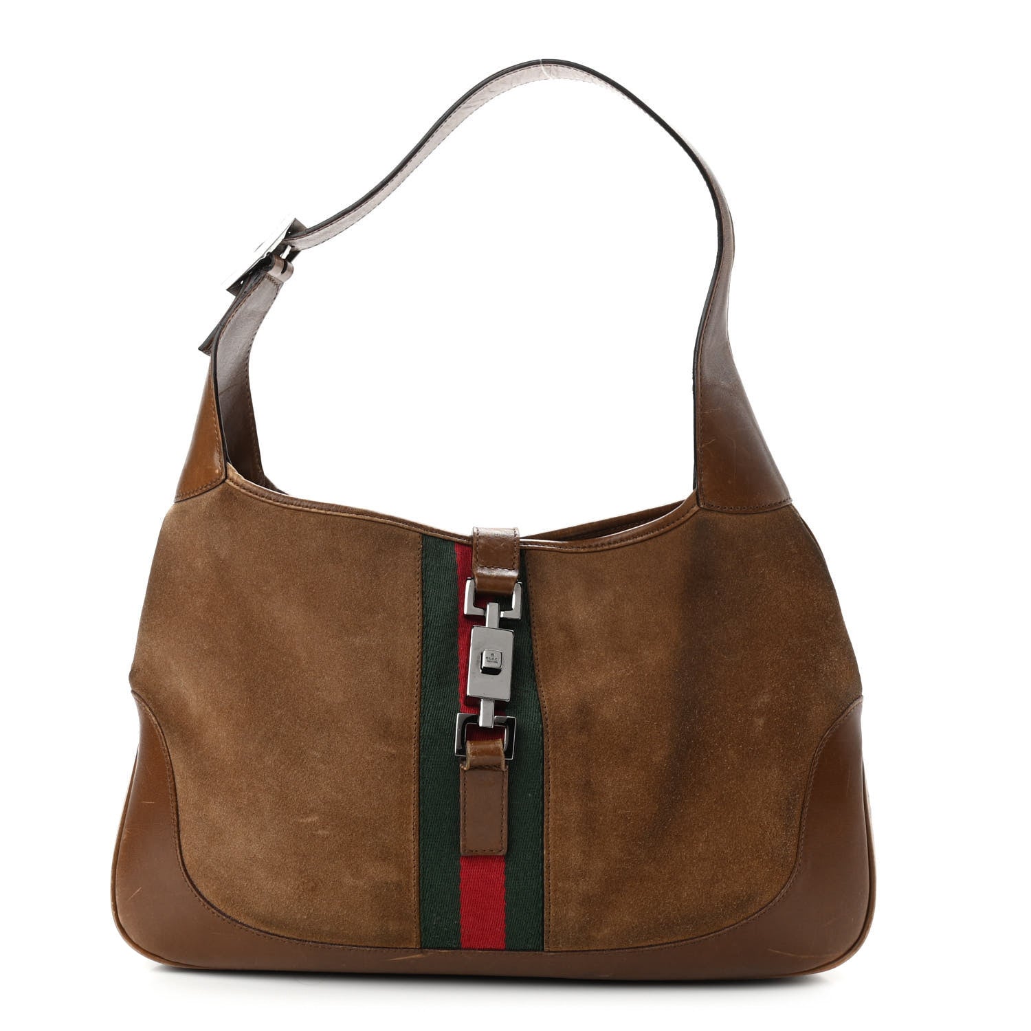 Gucci Suede Web Small Jackie O Hobo Light Brown 1 of 20