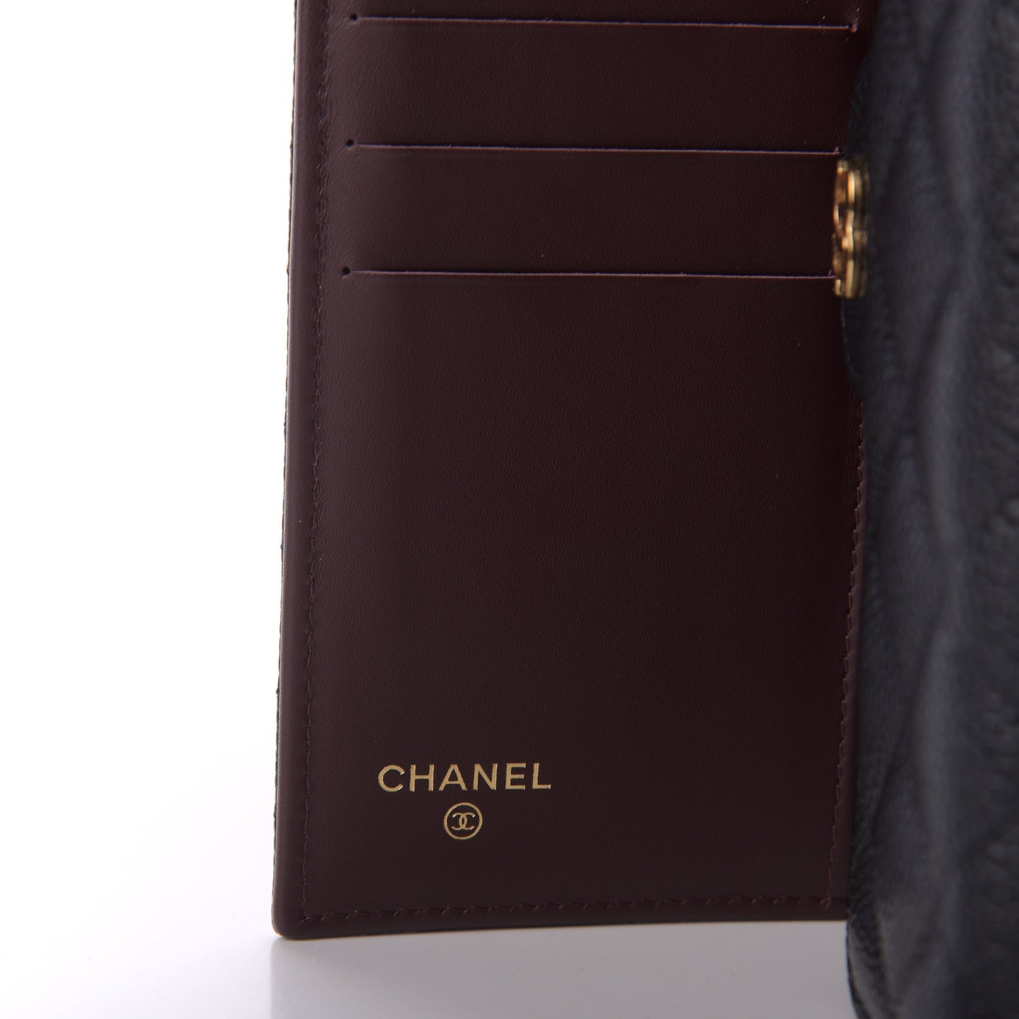 Caviar Quilted Large Flap Wallet Black