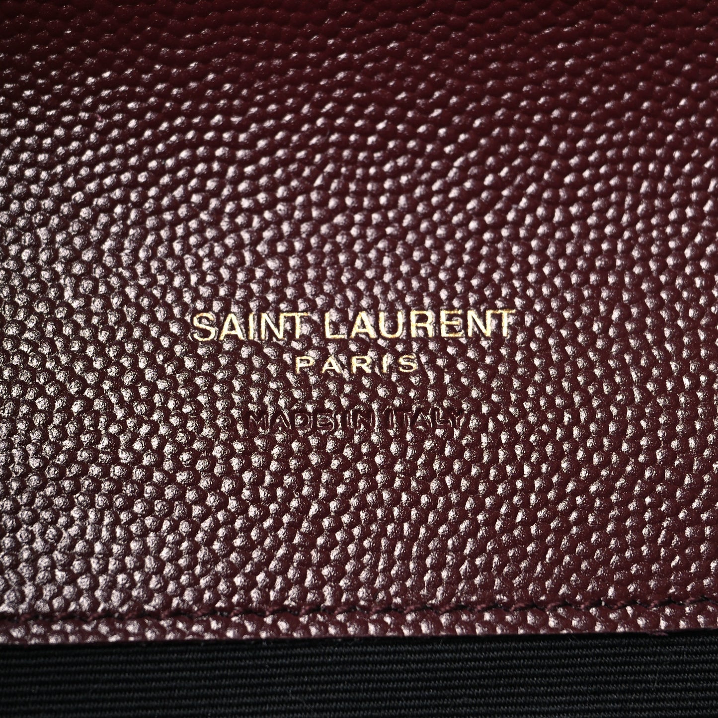 Grain De Poudre Matelasse Chevron Monogram Envelope Clutch Rouge Legion