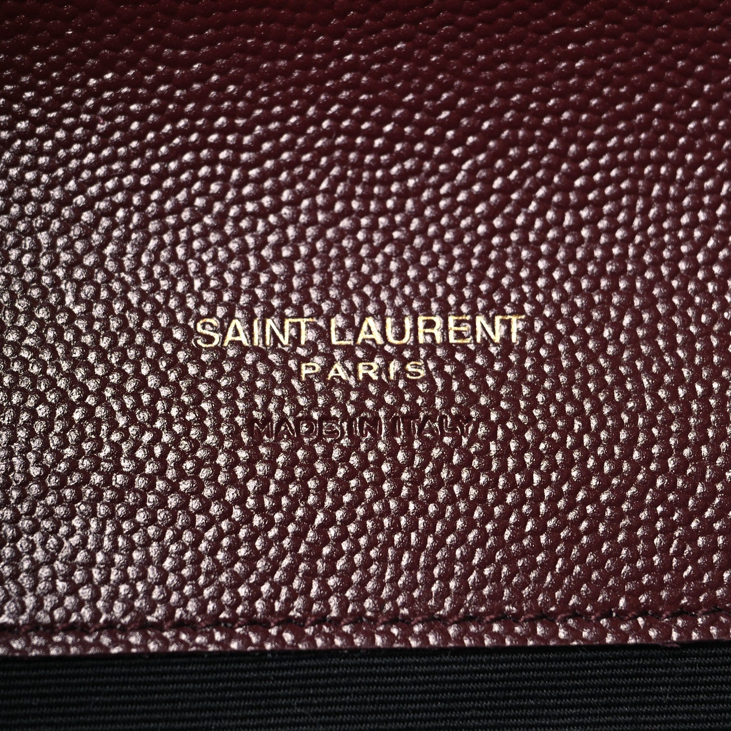 Saint Laurent Grain De Poudre Matelasse Chevron Monogram Envelope Clutch Rouge Legion 6 of 11