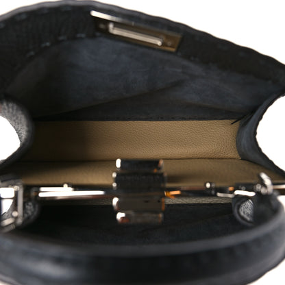 Fendi Cuoio Romano Selleria Chamois Small Peekaboo I SEE U Satchel Asfalto Camelia 5 of 10