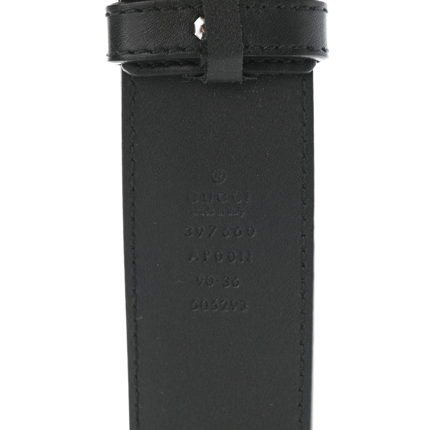 Gucci Moon Calfskin Nickel Double G 40mm Belt 90 36 Black 3 of 6