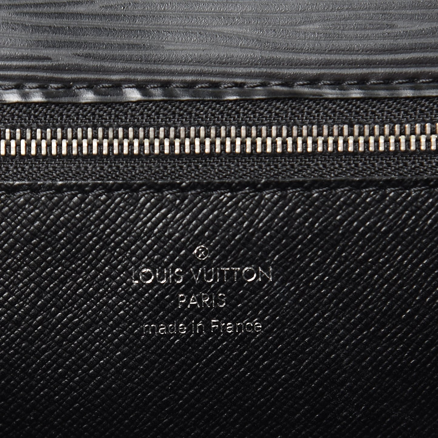 Epi Pochette Sellier Dragonne Clutch Black