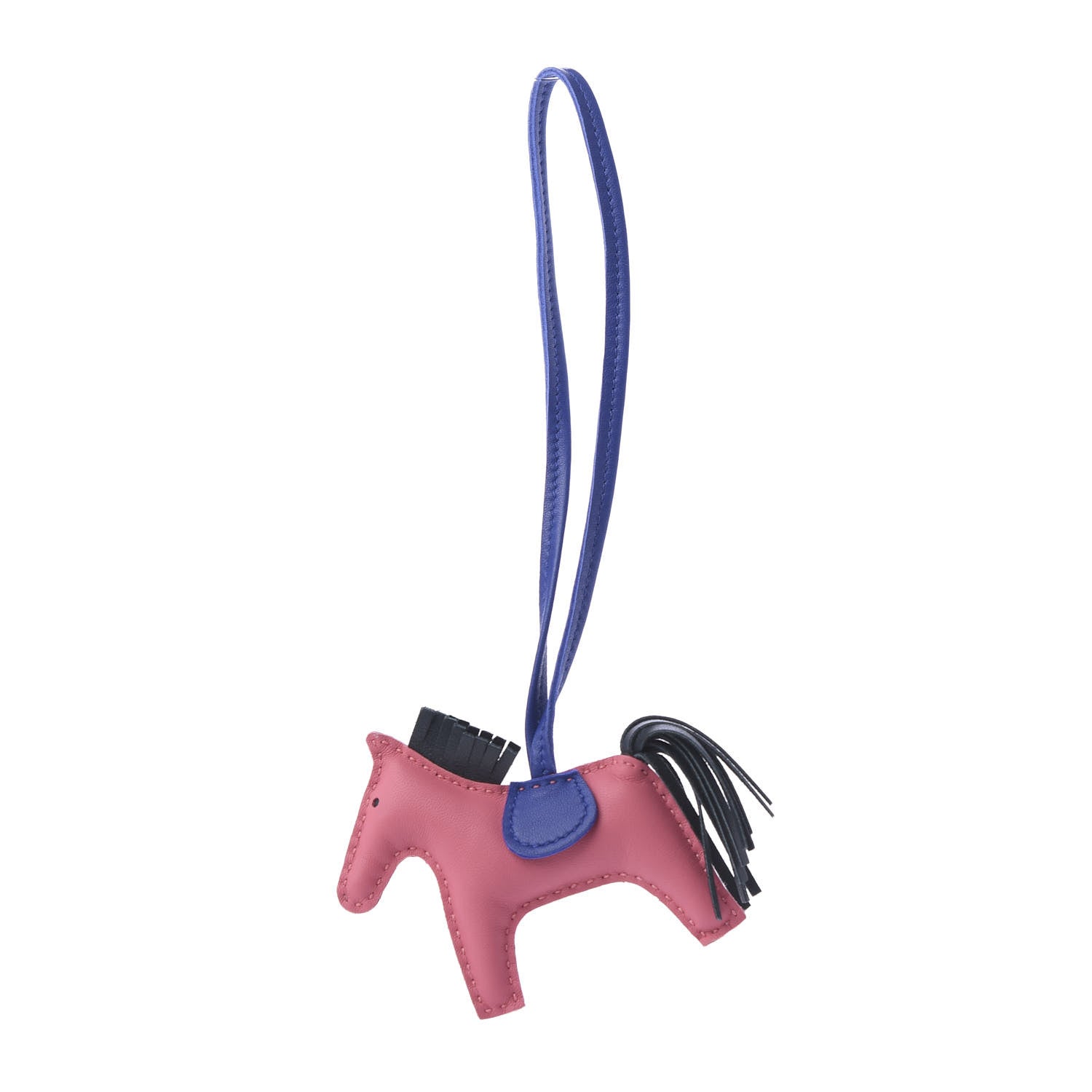 Hermes Milo Lambskin Grigri Rodeo Horse Bag Charm PM Rose Azalee Vert Cypress Bleu Electrique 1 of 4