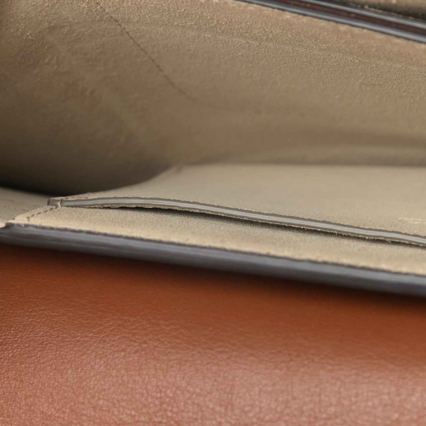 Suede Calfskin Small Faye Shoulder Bag Tobacco